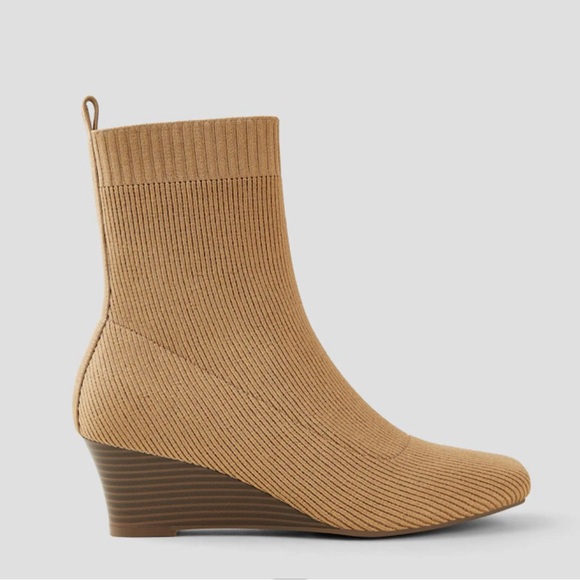 Vivaia Boots Comfy Fabric Tan Zip Up 8 - Picture 10 of 13